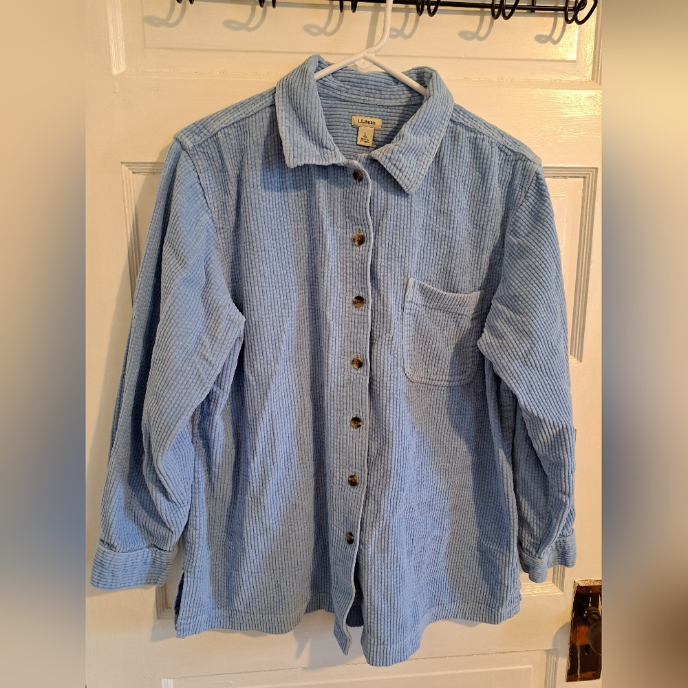 LL Bean Light Blue Button Up Top